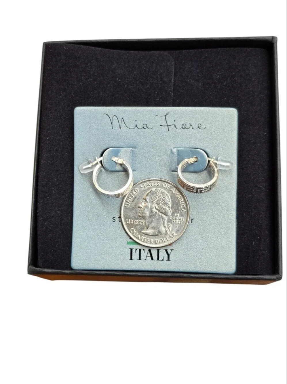 Mia Fiore Sterling Silver Spiral Earrings with Gold Accent